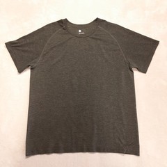 All In Motion Mens Vented Athletic T-Shirt Dark Green Heather Nylon Polyester