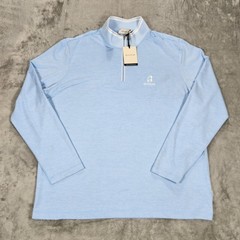 Bugatchi Pullover Mens XL Blue 1/4 Zip Biltmore Golf SPF50 Performance Knit