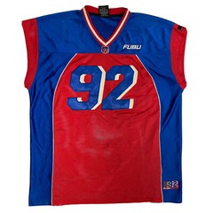 Vtg 90’s FUBU All Stars 92 Shiny Blue Red Jersey HiP HoP Streetwear Shirt XXL