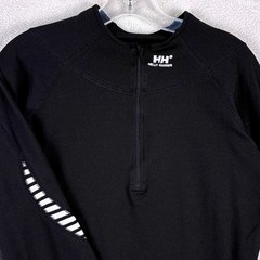 Helly Hansen Base Layer Mens XL Black White Lifa Shirt Performance Outdoor