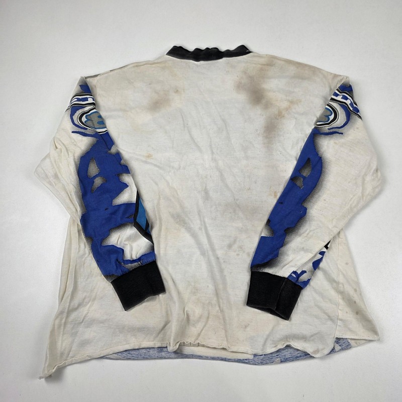 Vintage AXO Sport Shirt Mens Large Blue White Motocross Racing Jersey 90s gallery