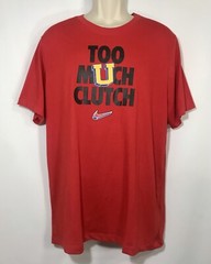 Nike Too Much Clutch Verbiage Men’s Basketball Training Shirt Gym Red