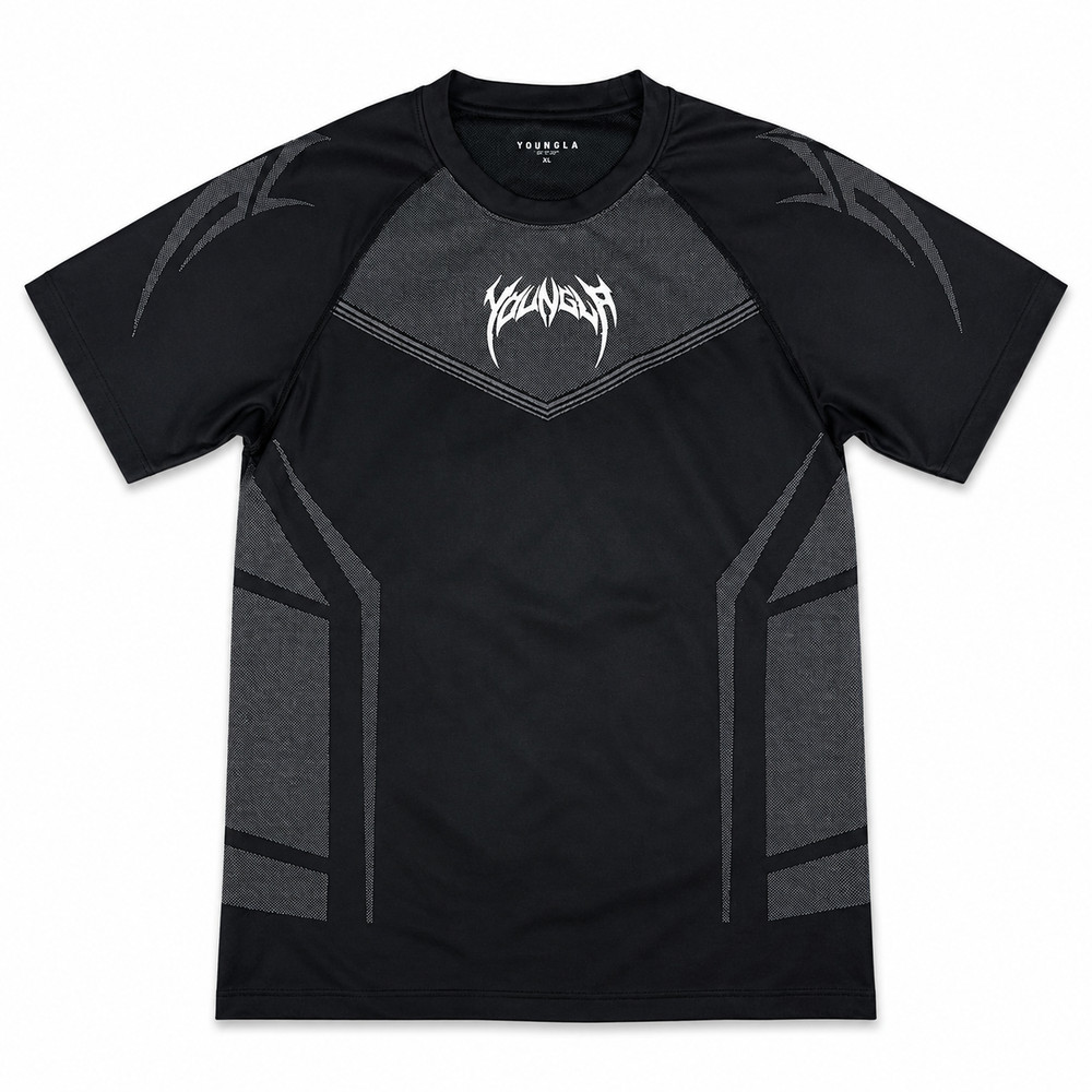 YOUNGLA - 4041 - WARRIOR COMPRESSION TEES - BLACK - SIZE XL