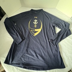 Under Armour Men’s US Navy Football Long Sleeve Shirt Size Large