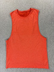 Lululemon Performance TECH Sleeveless Athletic Shirt (Men’s Medium) Orange