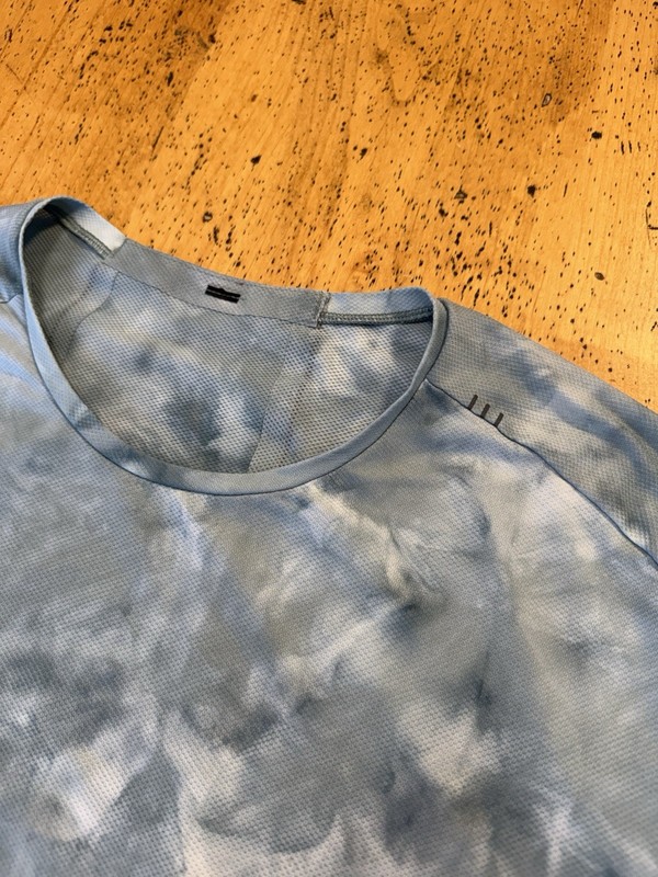 Lululemon Always Agile Mens Shirt L Short Sleeve Diamond Dye Asphalt Tie Print gallery