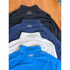 LOT OF 4 Under Armour Tech Velocity 2.0 1/4 Zip Pullover Mens Large Multi Color