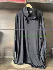 Real Essentials SIZE 5X BLACK 1/4 Zip Long Sleeve Performance Shirt PULLOVER