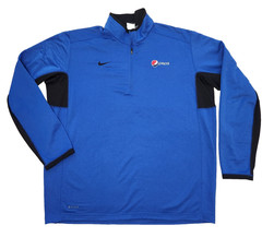 Nike Dri Fit Pepsi 1/4 Zip Pullover Jacket Men’s Size 2xl Polyester Blue Black