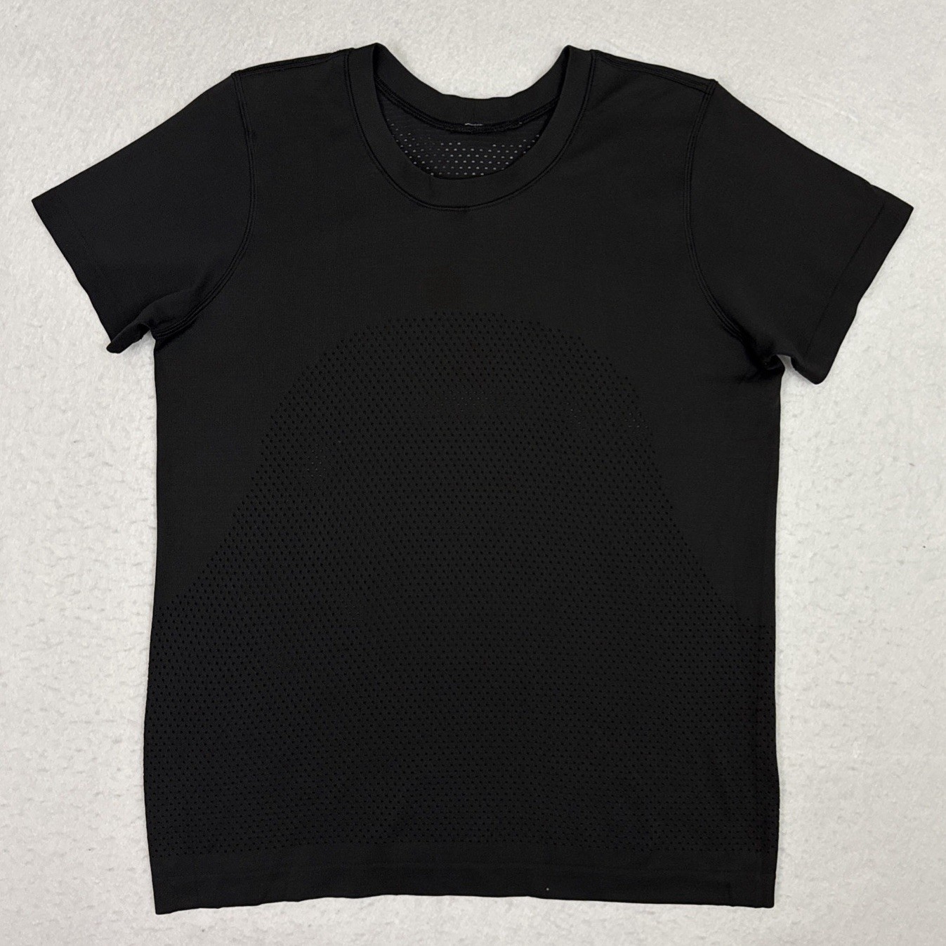 Lululemon Metal Vent Breathe Tee Mens Medium Black Mesh Short Sleeve Running gallery