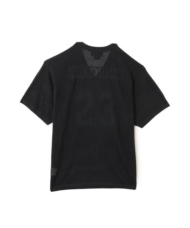 Mens Air Jordan Knit Jersey Top Off-Noir Dark Smoke Gray HQ0766-045 Size Medium
