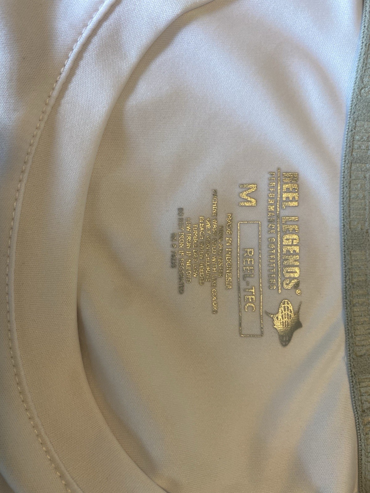 Reel Legends Reel-Tec Men's Size M White Graphic Polyester Breathable Tee gallery