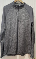 Nike Running Dri-Fit Soulcycle Gray 1/4 Zip Shirt with Thumbholes Men’s Large