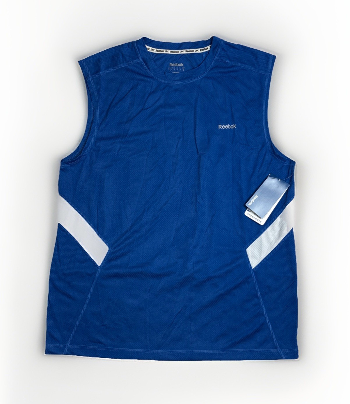 Reebok Mens Hydromove Training Mesh Tank Top Royal Blue Moisture Wick Size Large gallery