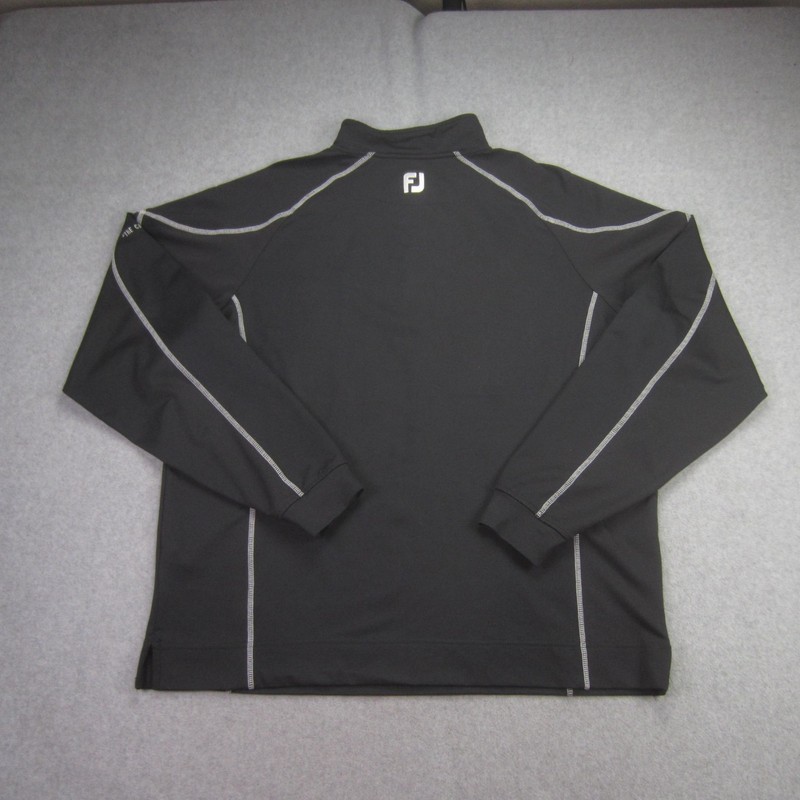FootJoy Pullover Mens Medium Black Quarter Zip Golf Performance Stretch gallery