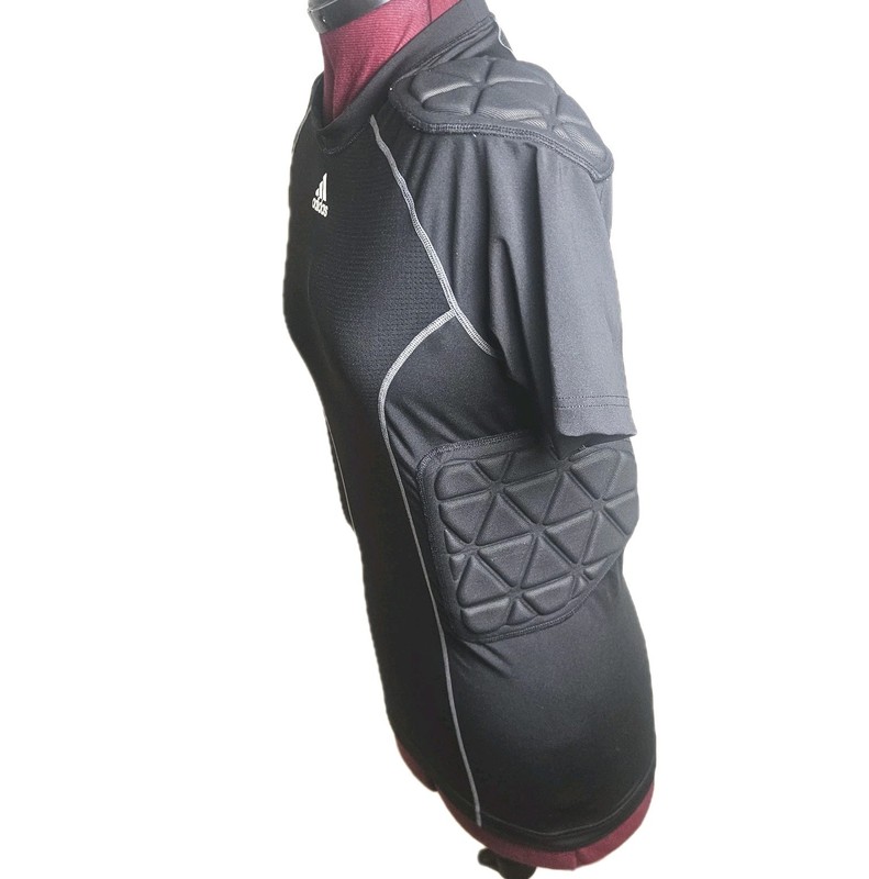 Mens Adidas Climacool Padded Compression Goalkeeper Shirt Med Black Short Sleeve gallery