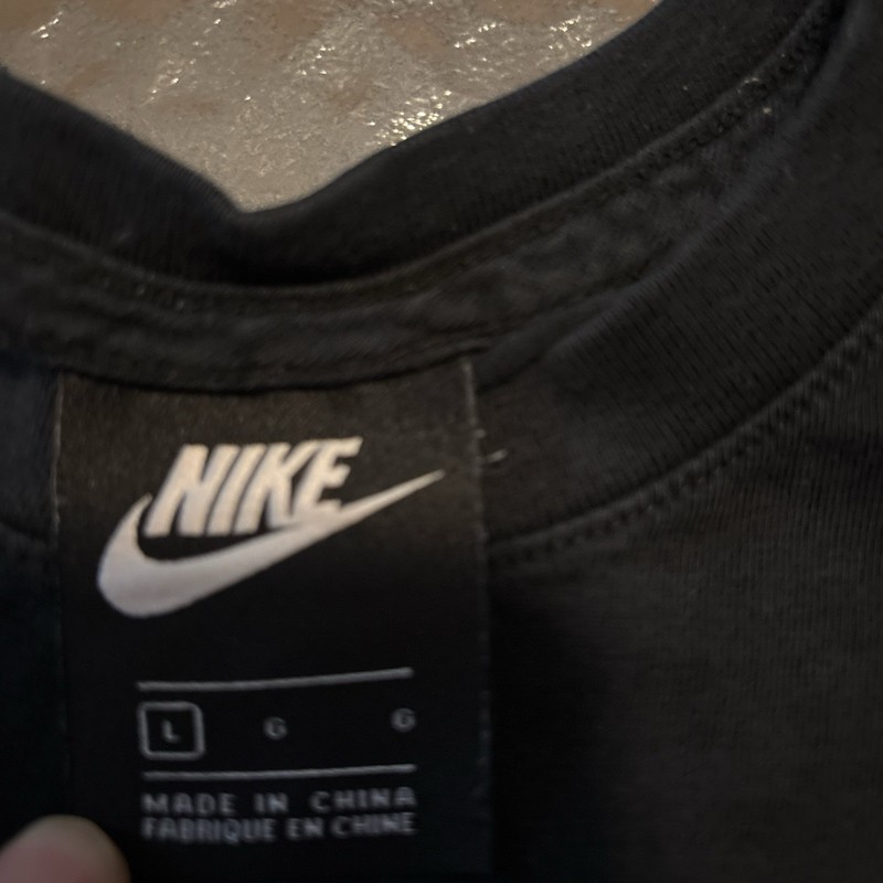 Black Nike sportswear long sleeve w/ bold graphics #90s #retro gallery