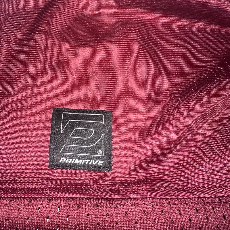 Primitive Skateboarding Draft Soccer Jersey Mens M Maroon Red Mesh V-Neck Tee gallery
