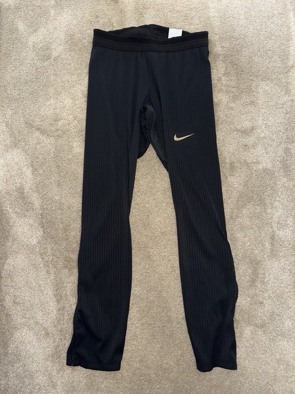 Nike Pro Elite Official Track Field Blk Gold Tights CI1027-000 RARE Made in USA gallery
