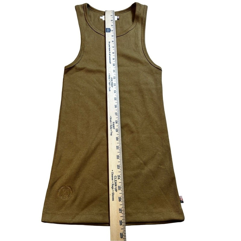 Honor The Gift Crest Ribbed Tank Top Khaki Size Small NWT Streetwear gallery