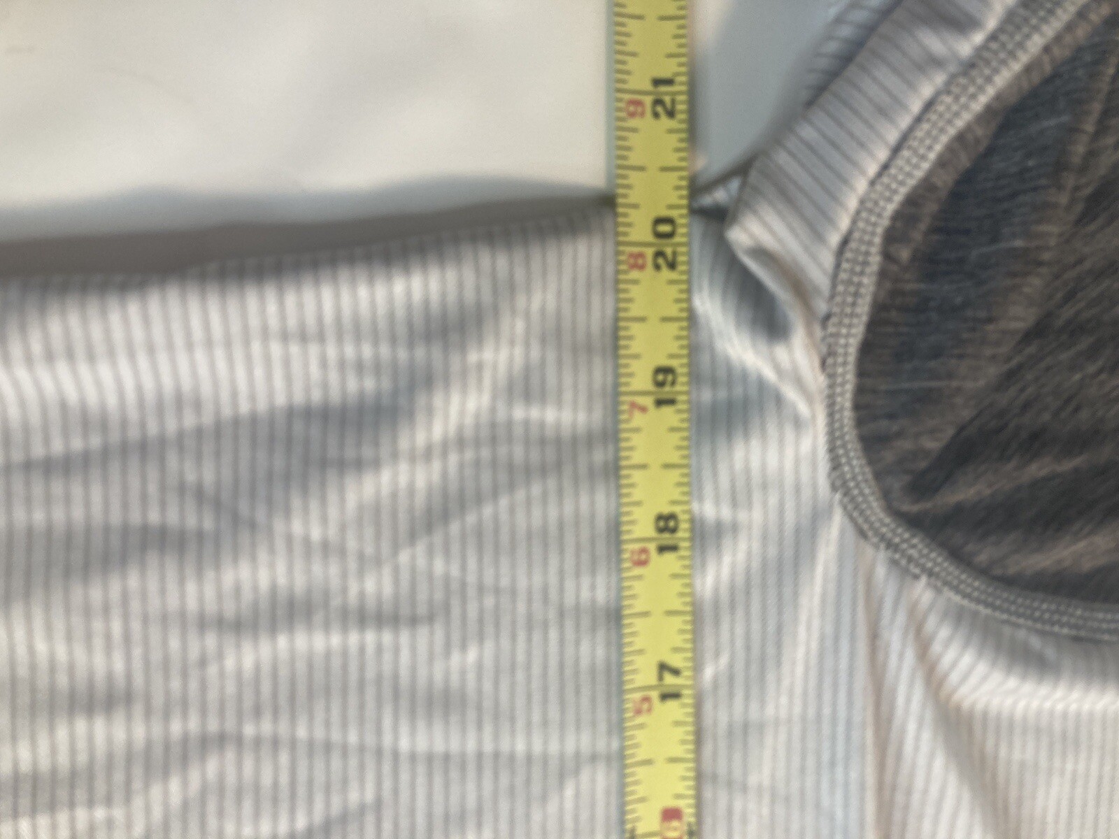 Lululemon Tech Shirt Medium Lightweight Grey Stripped Fitted See Pictures gallery