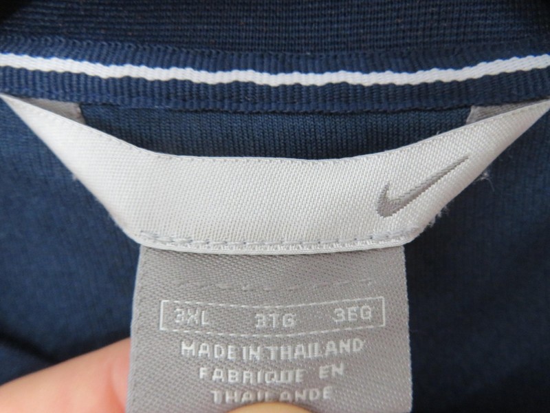 Vintage Nike Silver Tag Shirt Mens 3XL Blue Shiny Dazzle Center Logo Mesh Baggy gallery