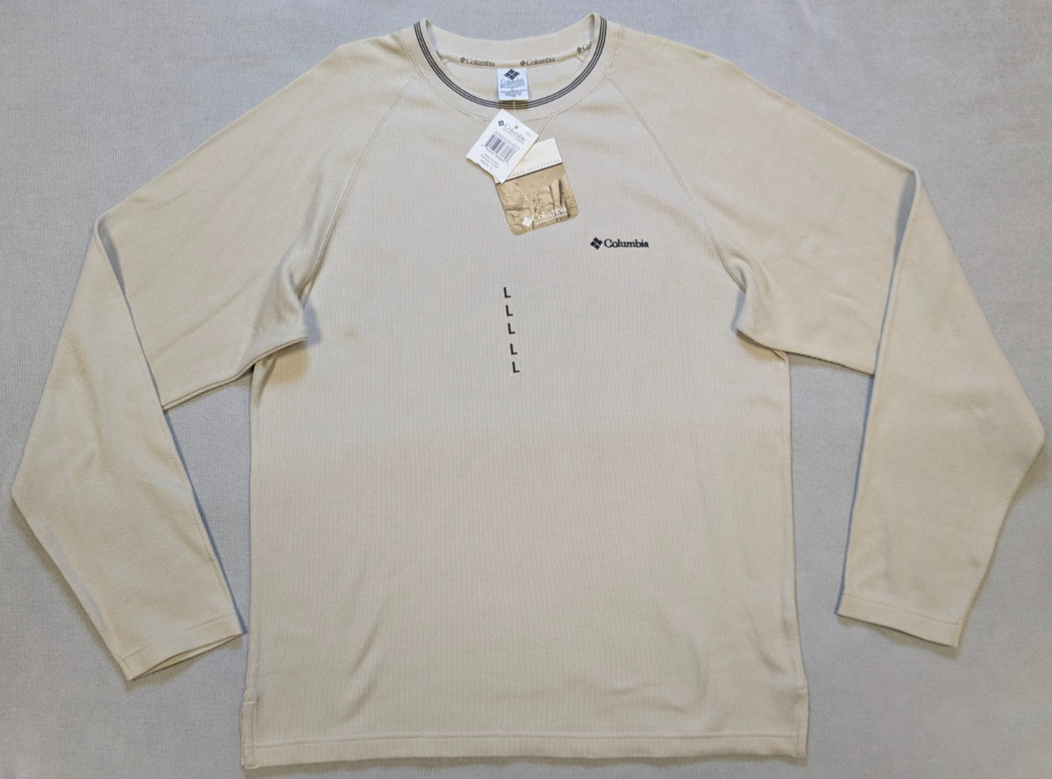 Columbia Shirt Mens Large Beige Vintage Y2K Outdoors Hiking Performance Layer gallery