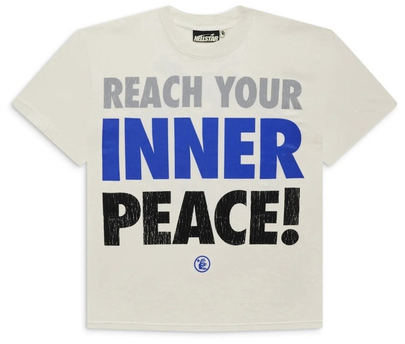 Size XL - 2024 Men’s Hellstar Reach Your Inner Peace T-shirt Cream Capsule 10 gallery