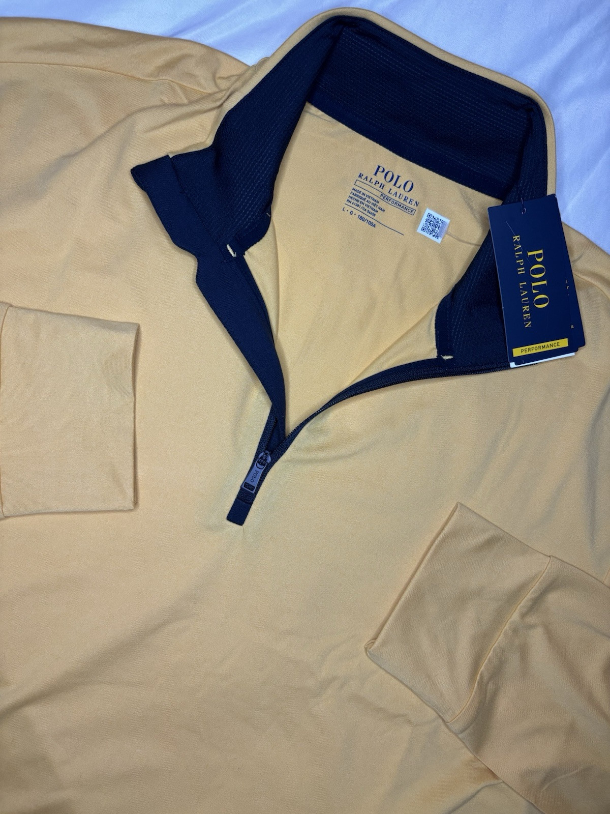 Polo Ralph Lauren Performance 1/4 Zip Wicking Pullover Men's Large NWT $125 Golf gallery