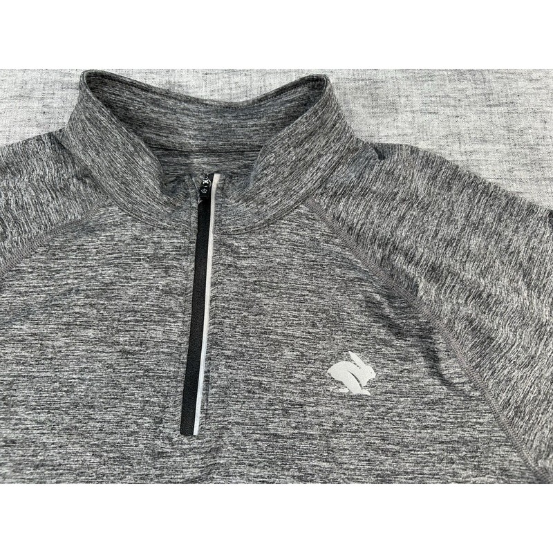 Rabbit Running EZ Quarter Zip Mens Large Tailored Fit Grey Lightweight Athletic gallery