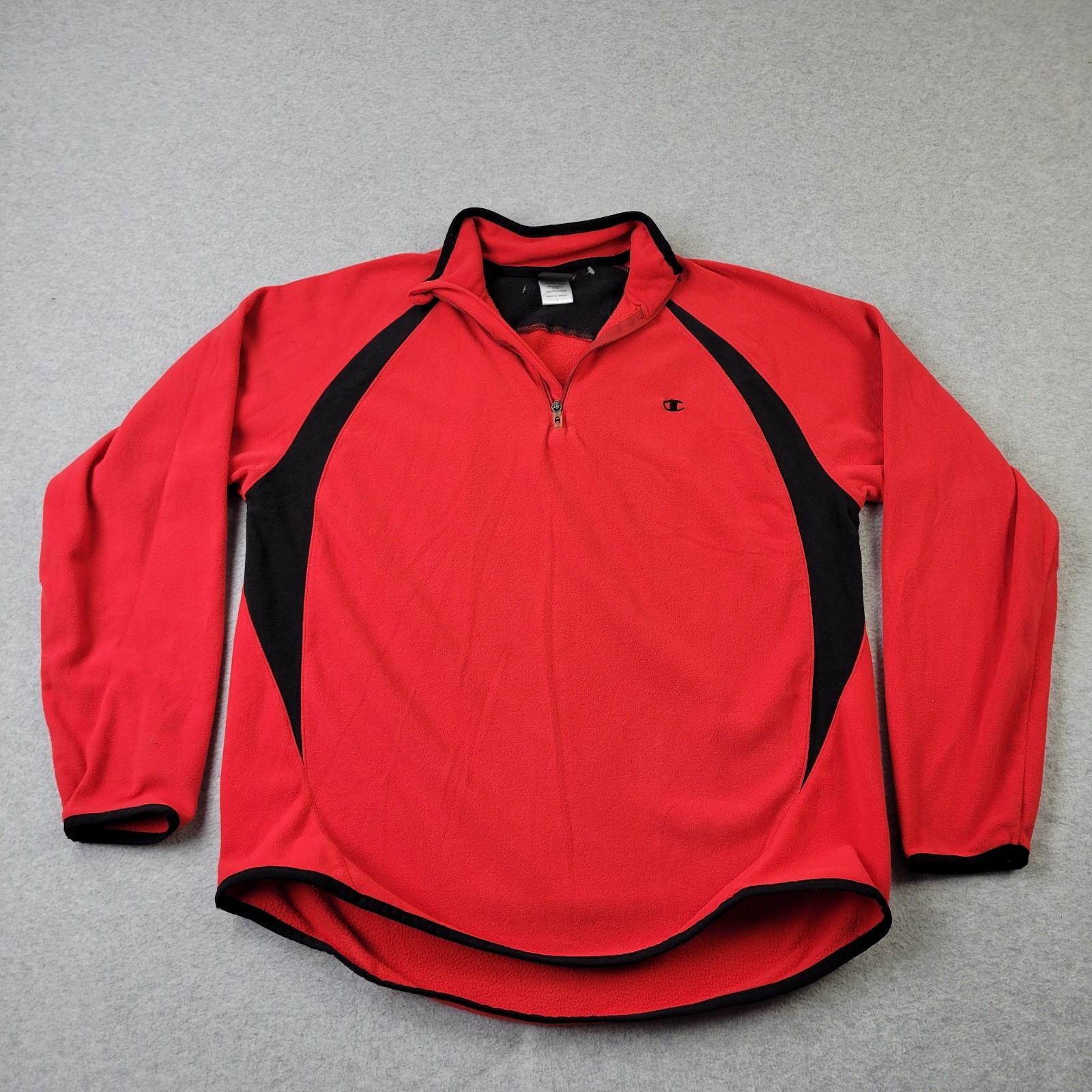 Champion 1/4 Zip Pullover Mens Large Red Performance Fleece Embroidery gallery