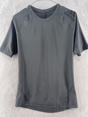 Adidas Shirt Mens Medium Alphaskin Gray Fitted Stretch Climacool Gym Training