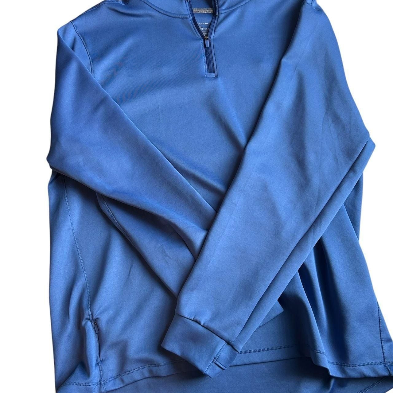 Member's Mark Tech Knit Quarter Zip Pullover Blue Men's XL Athletic Stretch gallery