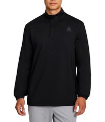 REEBOK Black 1/4-Zip Active Sports Athletic Pullover Long Sleeve