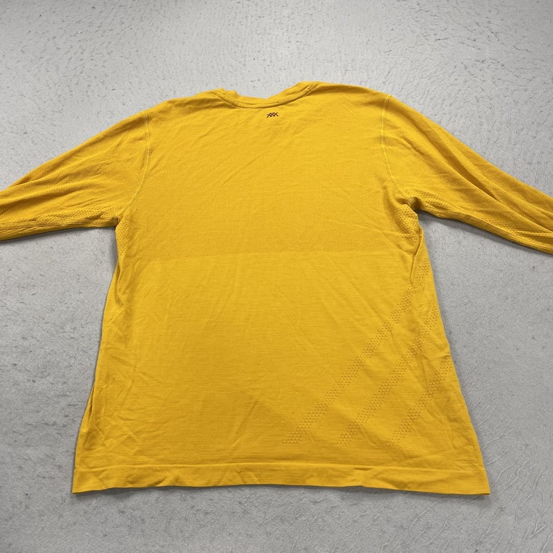 Rhone Shirt Mens Medium Yellow Reign Long Sleeve Lifting Activewear Gym Stretch gallery
