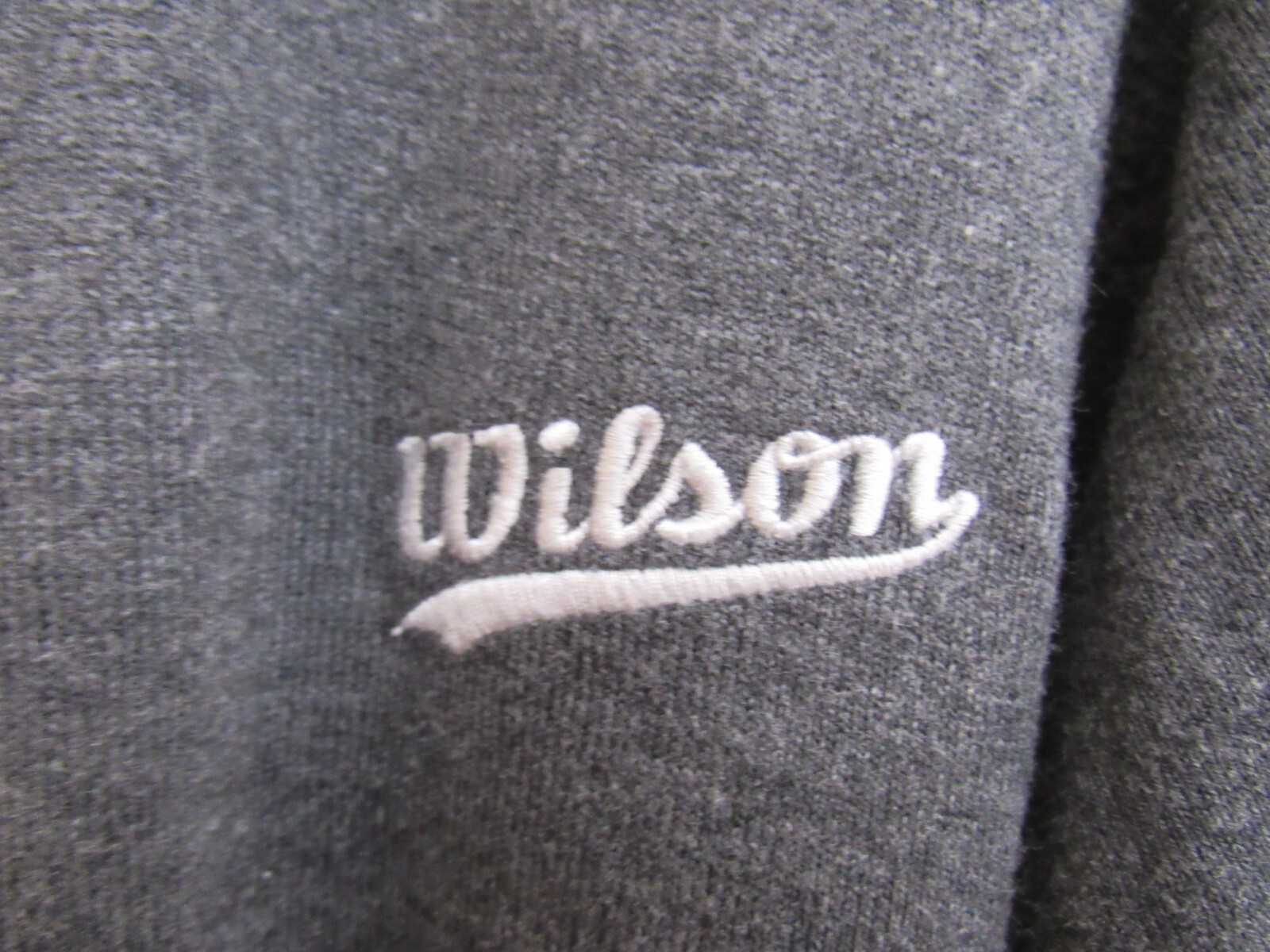 Wilson Sporting Goods Charcoal Gray Cotton/Acryic 1/4 Zip Pullover XL gallery