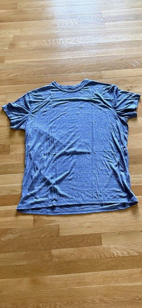 90 Degree by Reflex Men's L Blue White Cotton Lightweight Crew Neck T-Shirt