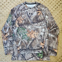 Under Armour Coldgear Shirt Mens Large Realtree Edge Reactor Base Crew Hunting