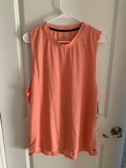 Apana Men’s Sleeveless Shirt Tank Top Peach Dahlia Orange Size Medium NWT