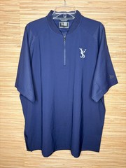 NWOT New Era Mens Navy Blue Cage Short Sleeve 1/4 Zip Pullover Jacket Sz XL