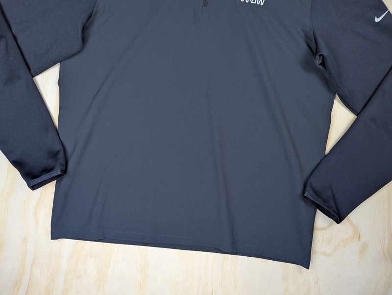 Nike Men's Large Arrow Electronics Golf Dri-FIT 1/4 Zip Pullover Black Gray gallery