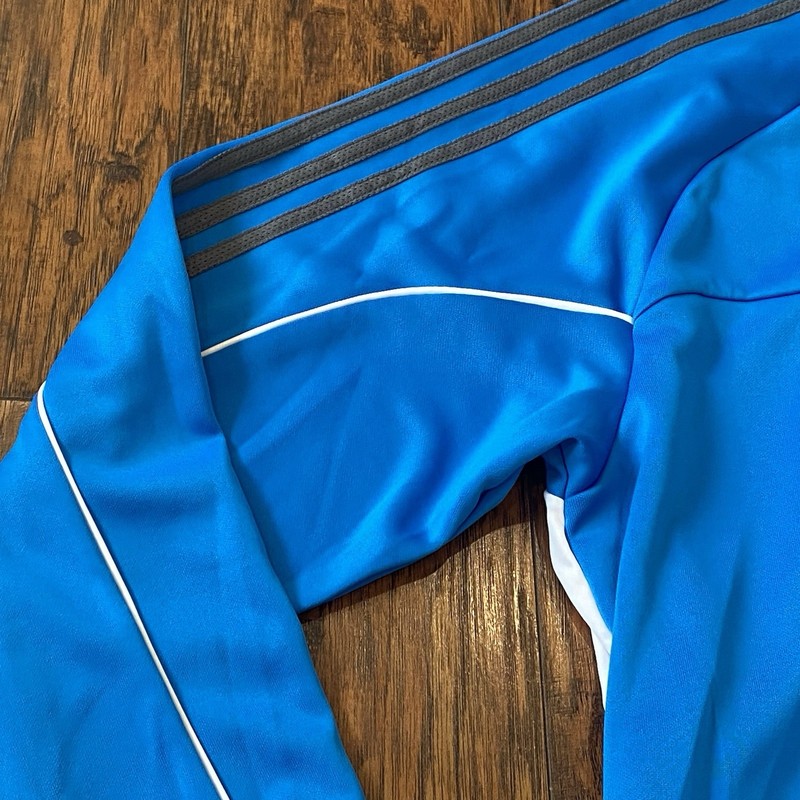 Adidas XL X-Large CLIMACOOL Blue Dominator Jacket Full Zip Pool/Lead Men's gallery