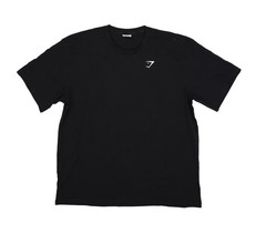 Gymshark Shirt Mens XL Black Cotton Stretch Short Sleeve Athletic Tee Top