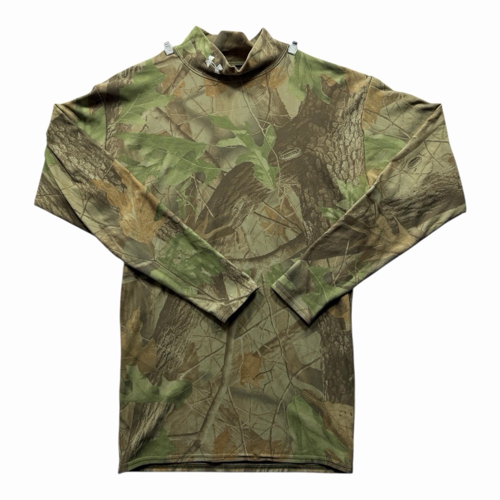 Under Armour Realtree Hardwoods Camouflage Green Pullover Shirt Men’s Size M