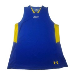 Under Armour Steph Curry Baseline Tank Men Large Blue Sleevless Active Adult Top