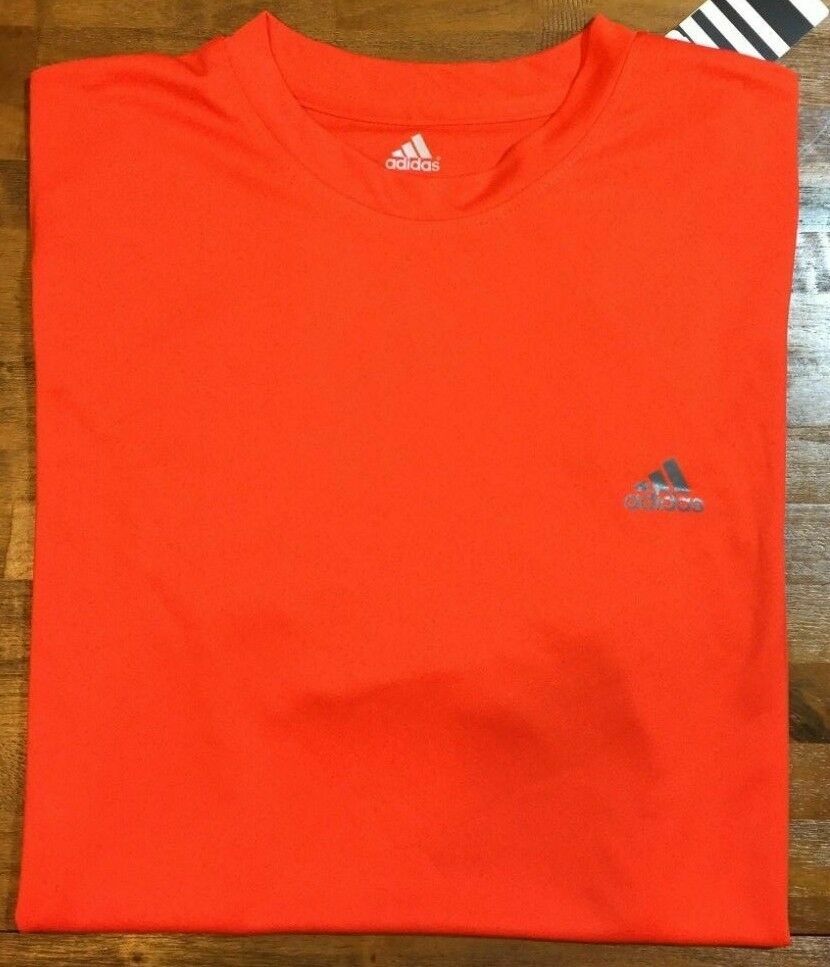 ADIDAS ClimaLite TECH TEE Training Shirt - Men's Medium M High Energy Orange NWT gallery