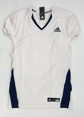 New Adidas Shirt Men/Teens XL White Fitted Pullover Elastic Sleeve Football