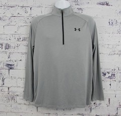 Under Armour Heatgear Loose 1/4 Zip LS Men’s T-Shirt Medium Gray 1328495 035