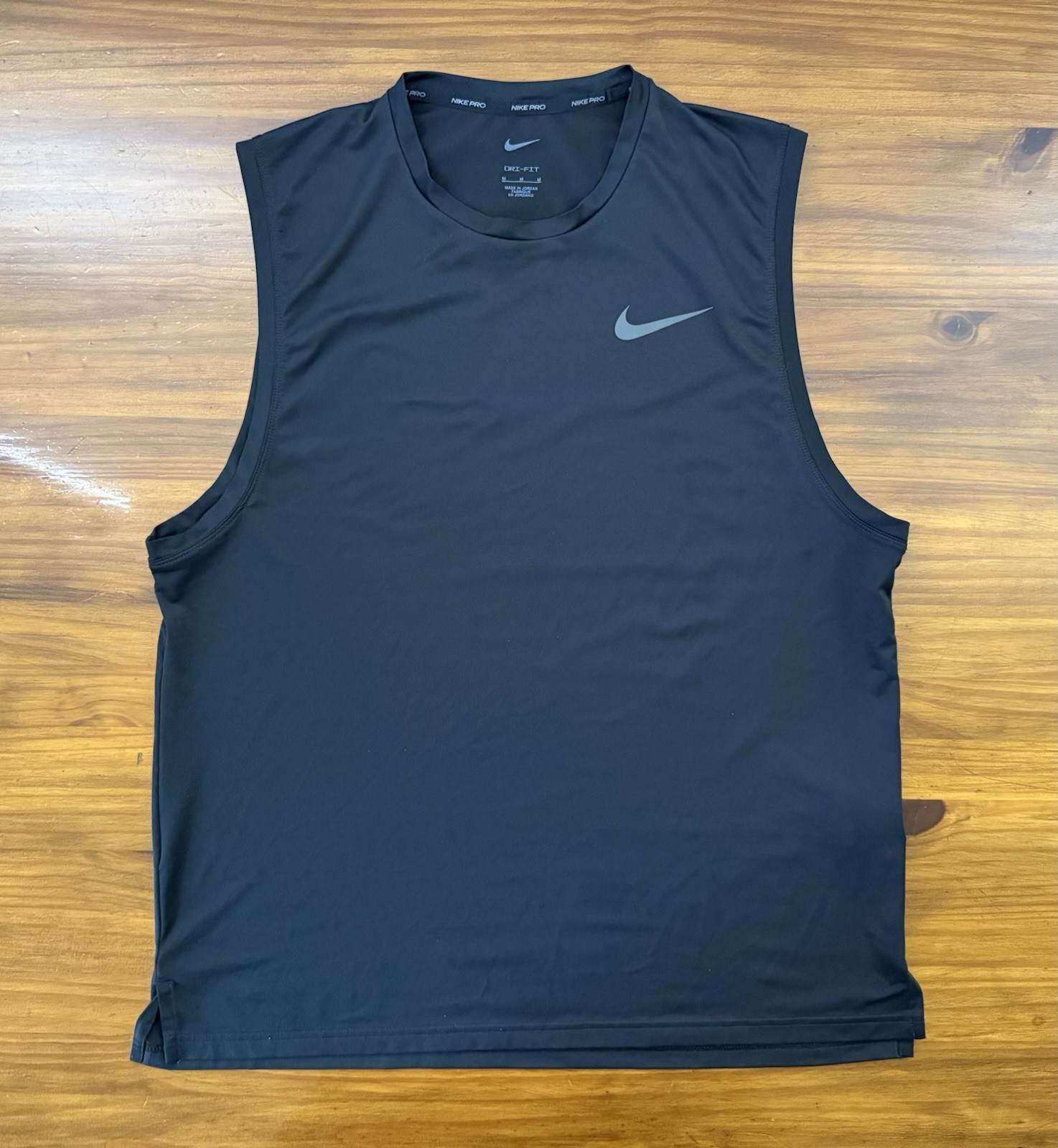 Nike Pro Dri-FIT Performance Training Tank Shirt Men's Medium Black gallery