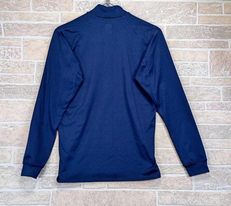Nike Pro Fitted Shirt Medium Baselayer Dri-Fit Long Sleeve Mock Neck SWOOSH Navy gallery